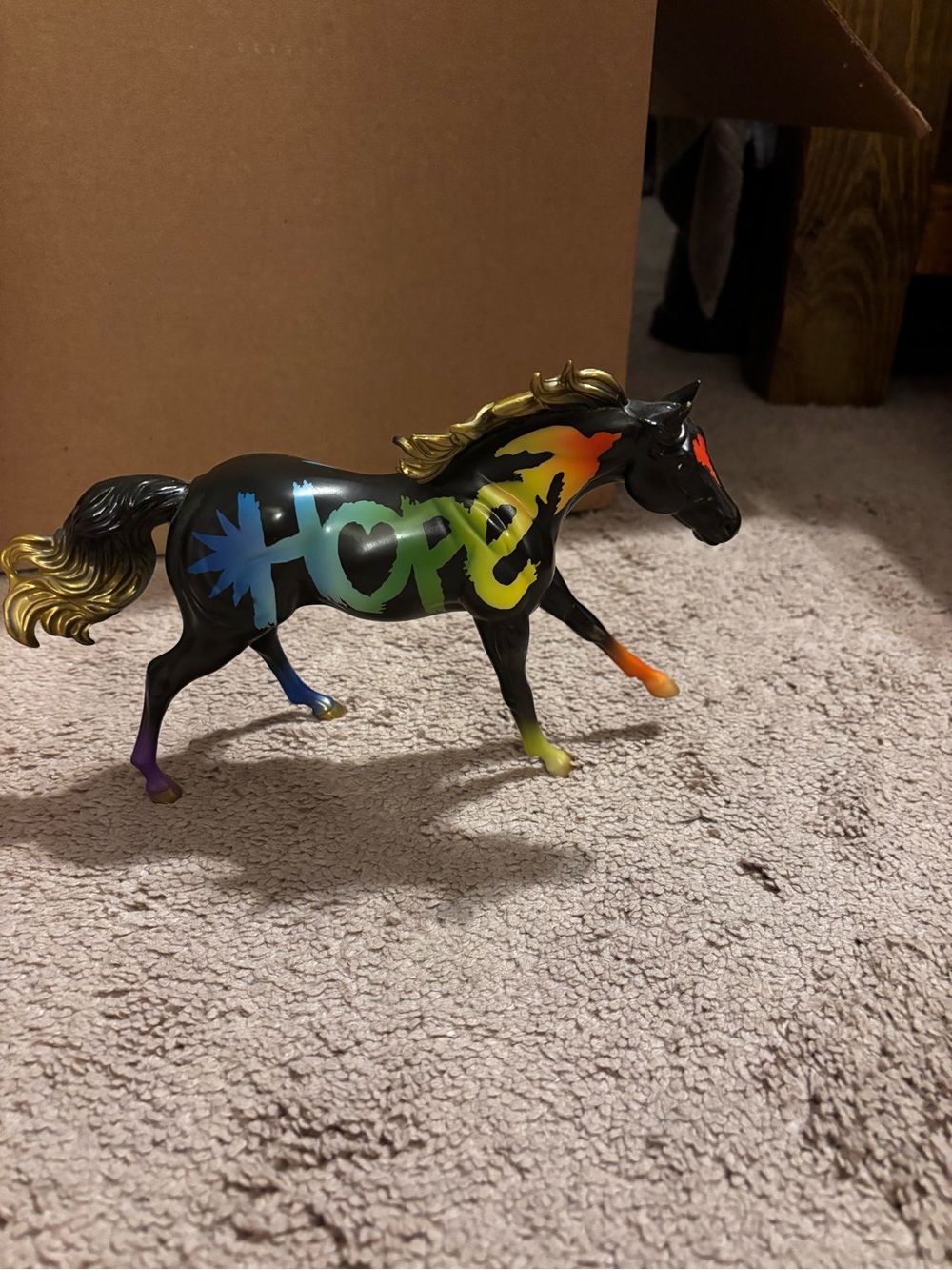Breyer Graffiti 'Hope' Horse Figurine with Rainbow Accents